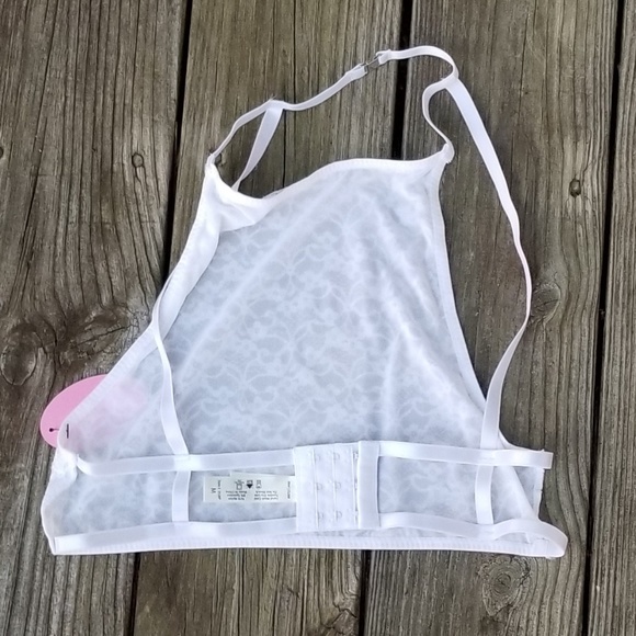 Anemone white high neck lace bralette - Picture 2 of 8
